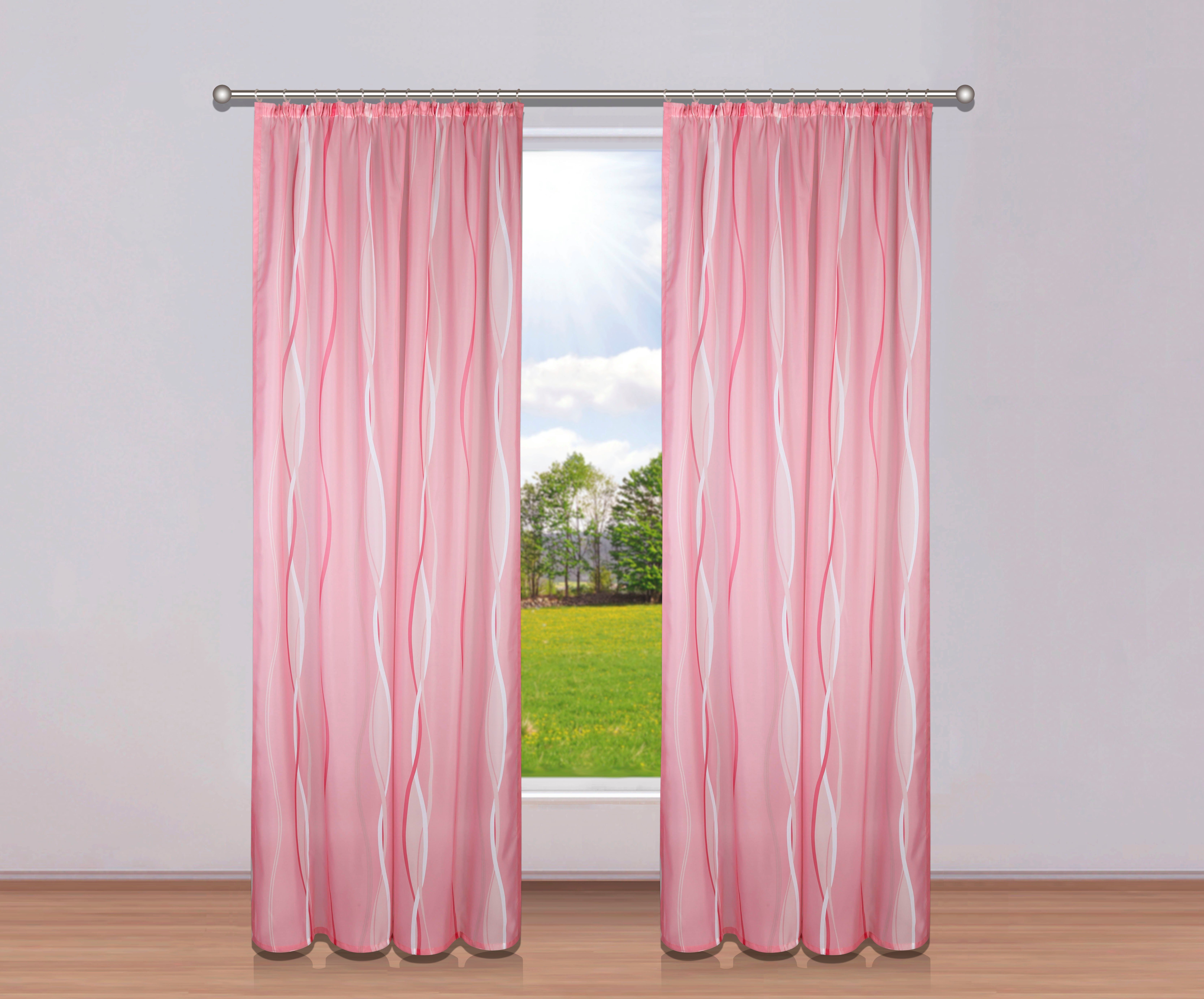 OTTO home Gardine Dimona (2 St), Kräuselband, transparent, Voile, 2er-Set, transparent, Voile, Polyester
