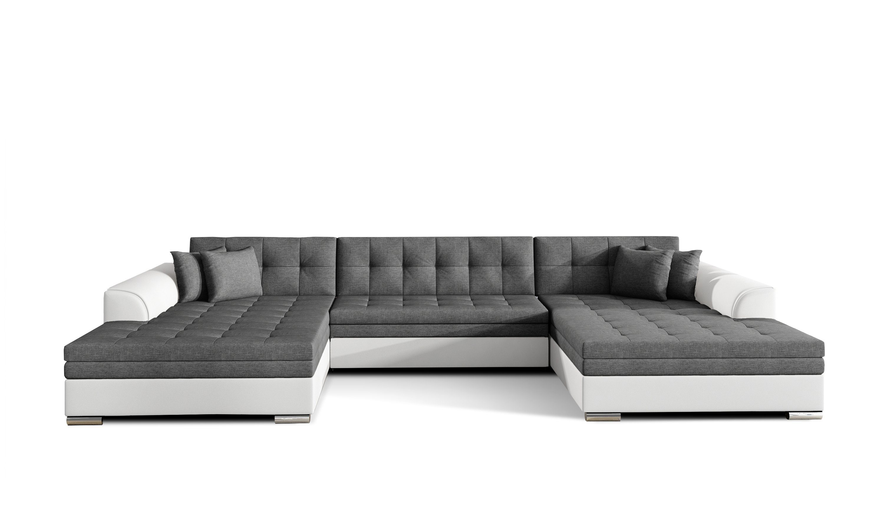 MOEBLO Wohnlandschaft VITI, Couch für Wohnzimmer, Schlafsofa Sofagarnitur Sofa Eckcouch U-Form Wohnlandschaft, mit Schlaffunktion