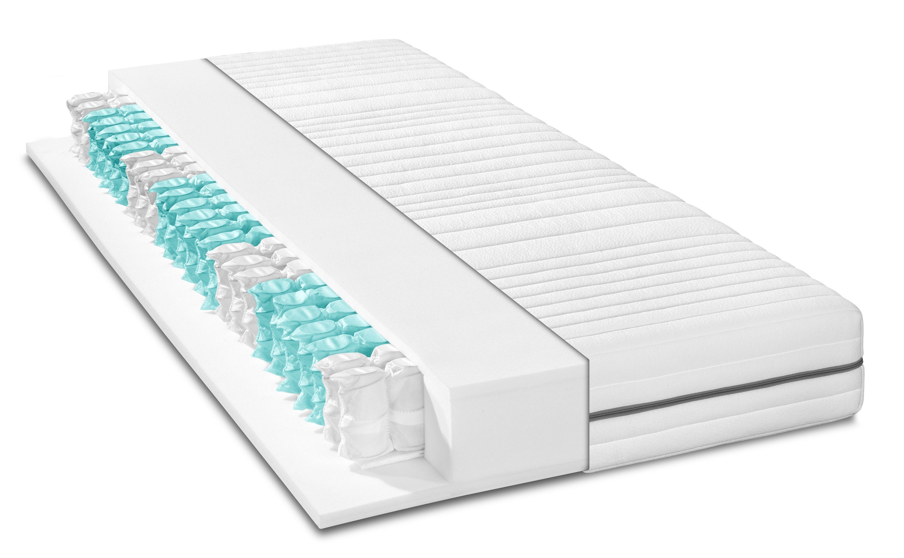 Taschenfederkernmatratze Silber, in diversen Größen und Härtegraden erhältl günstig online kaufen