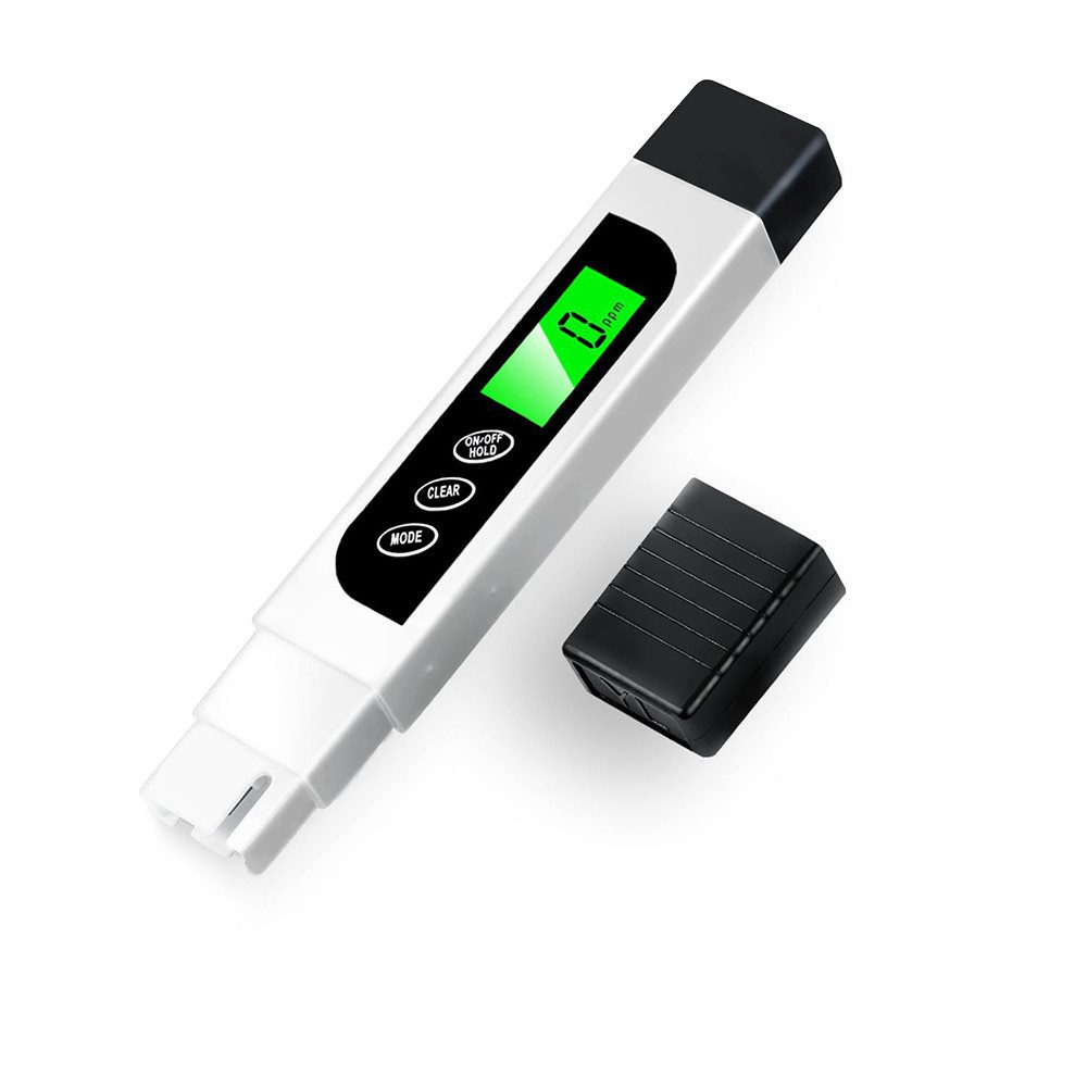 PODOFO Trinkwassertest Wasserqualitätstest Meter, 3 in 1 LCD Digital mit TDS/EC Wasser Tester, 1-tlg.