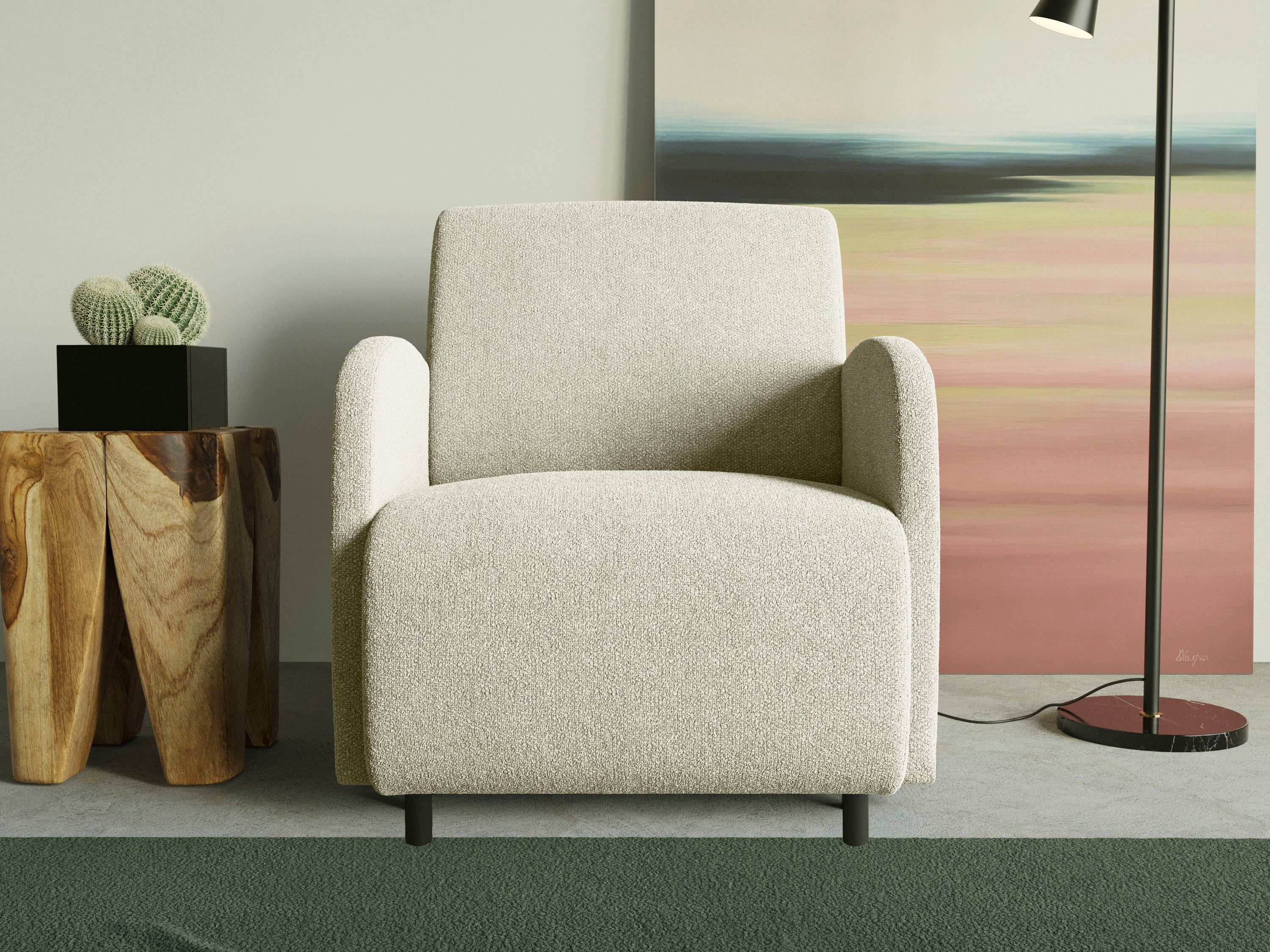 Stoff recyceltem Sessel in Aurelie, teilweise stilvollem auch in erhältlich, Design Leonique