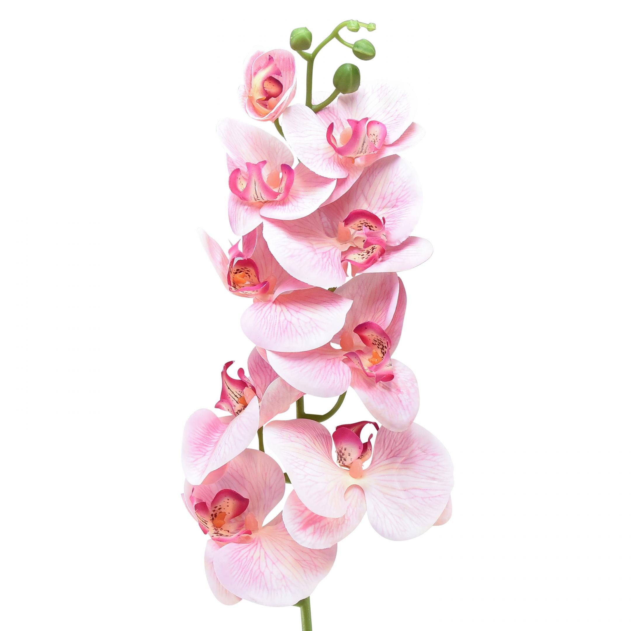 Kunstorchidee Orchidee Phalaenopsis Kunstblume Rosa Weiß 96cm 9 Blüten Deko günstig online kaufen