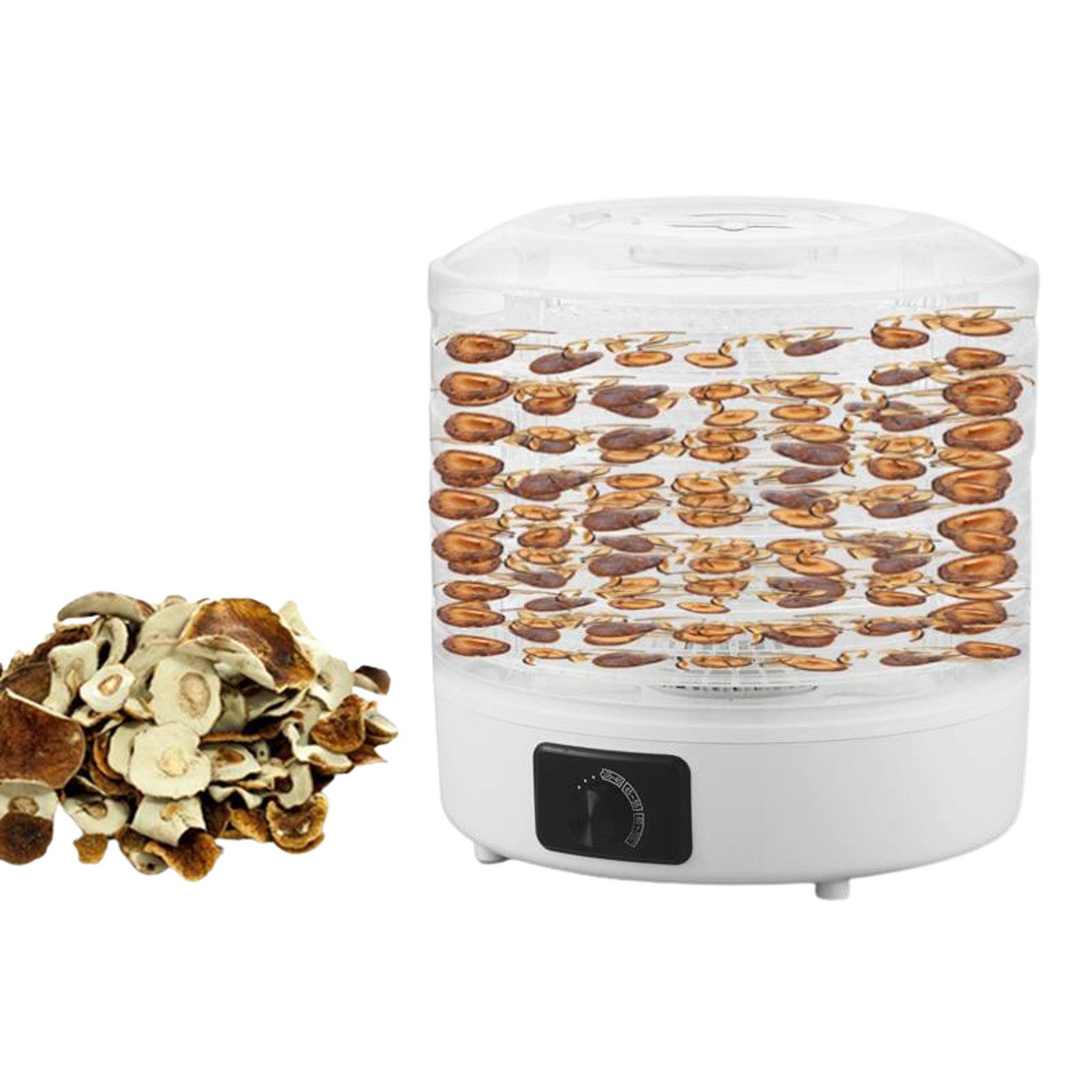 LTC Dörrautomat Gemüse-, Obst- und Pilztrockner 240W 5 Fächer 240 W, einstellbare Leistung, rutschfester Boden