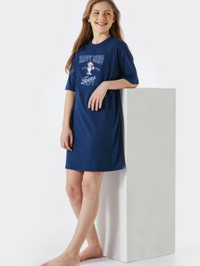 Schiesser Nachthemd kurzarm Organic Cotton Nacht-hemd schlafmode sleepwear