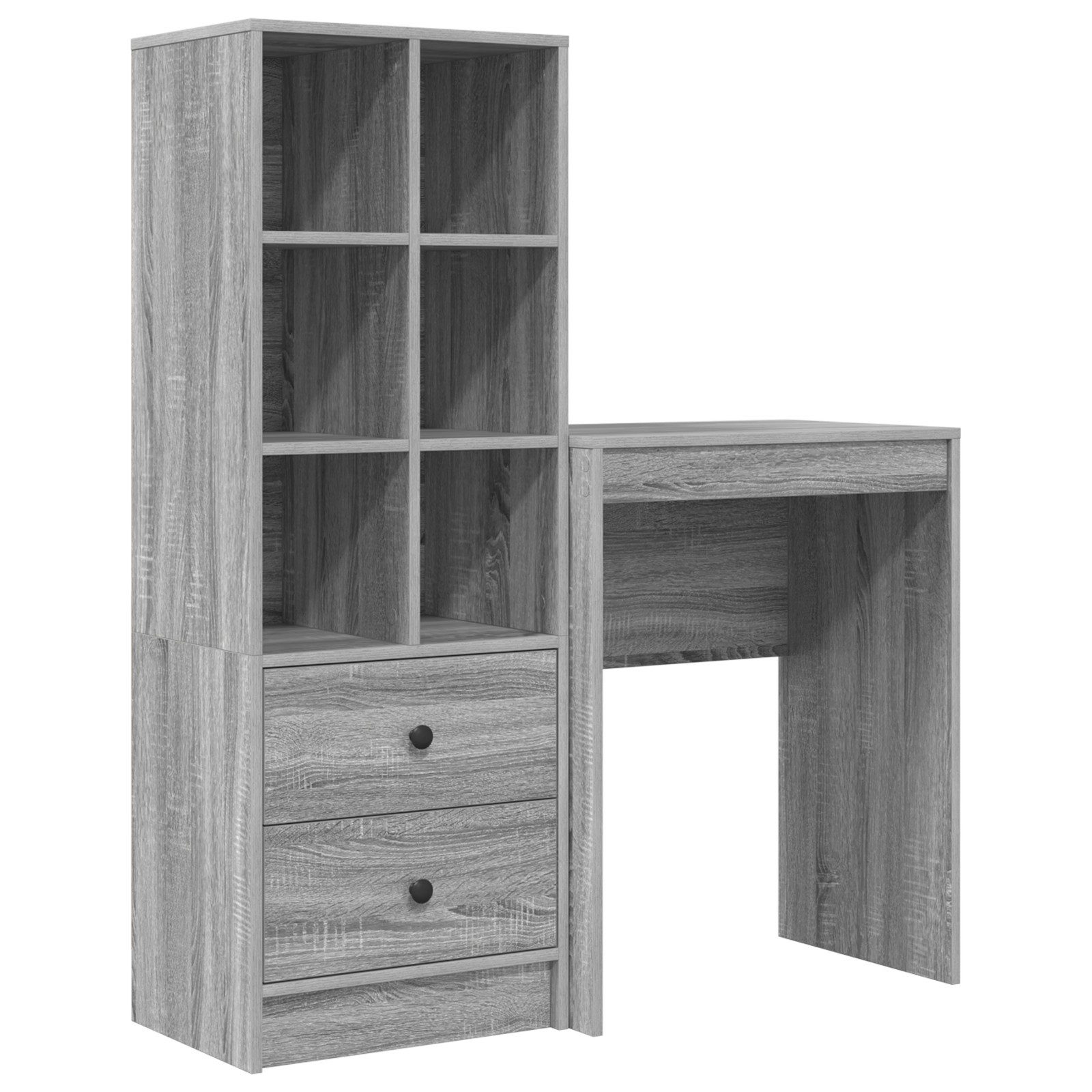 vidaXL Sideboard Schreibtisch mit Stauraum Grauer günstig online kaufen