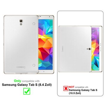 Cadorabo Schutzfolie Samsung Galaxy Tab S (8.4 Zoll), (3-St), 3x Schutzglas Panzer Folie (Tempered) Display-Schutzglas mit 3D Touch