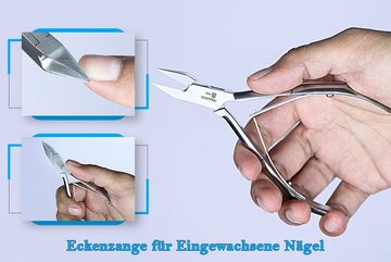 SMI Nagelzange Nagelzange für eingewachsene Nägel Eckenzange Fingernägel Fußnägel, ergonomisch