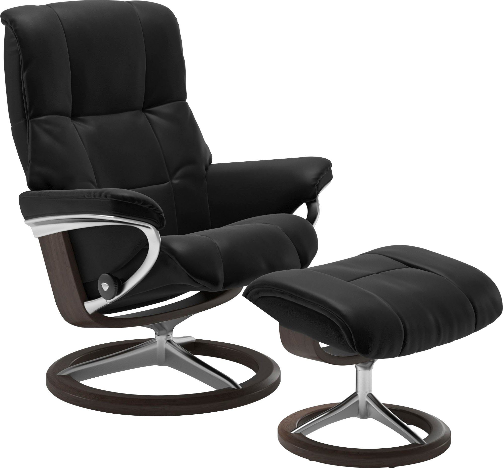 Stressless® Relaxsessel Mayfair (Set, Relaxsessel mit Hocker), mit Hocker, mit Signature Base, Größe S, M & L, Gestell Wenge