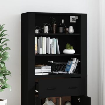 furnicato Sideboard Highboard Schwarz Holzwerkstoff