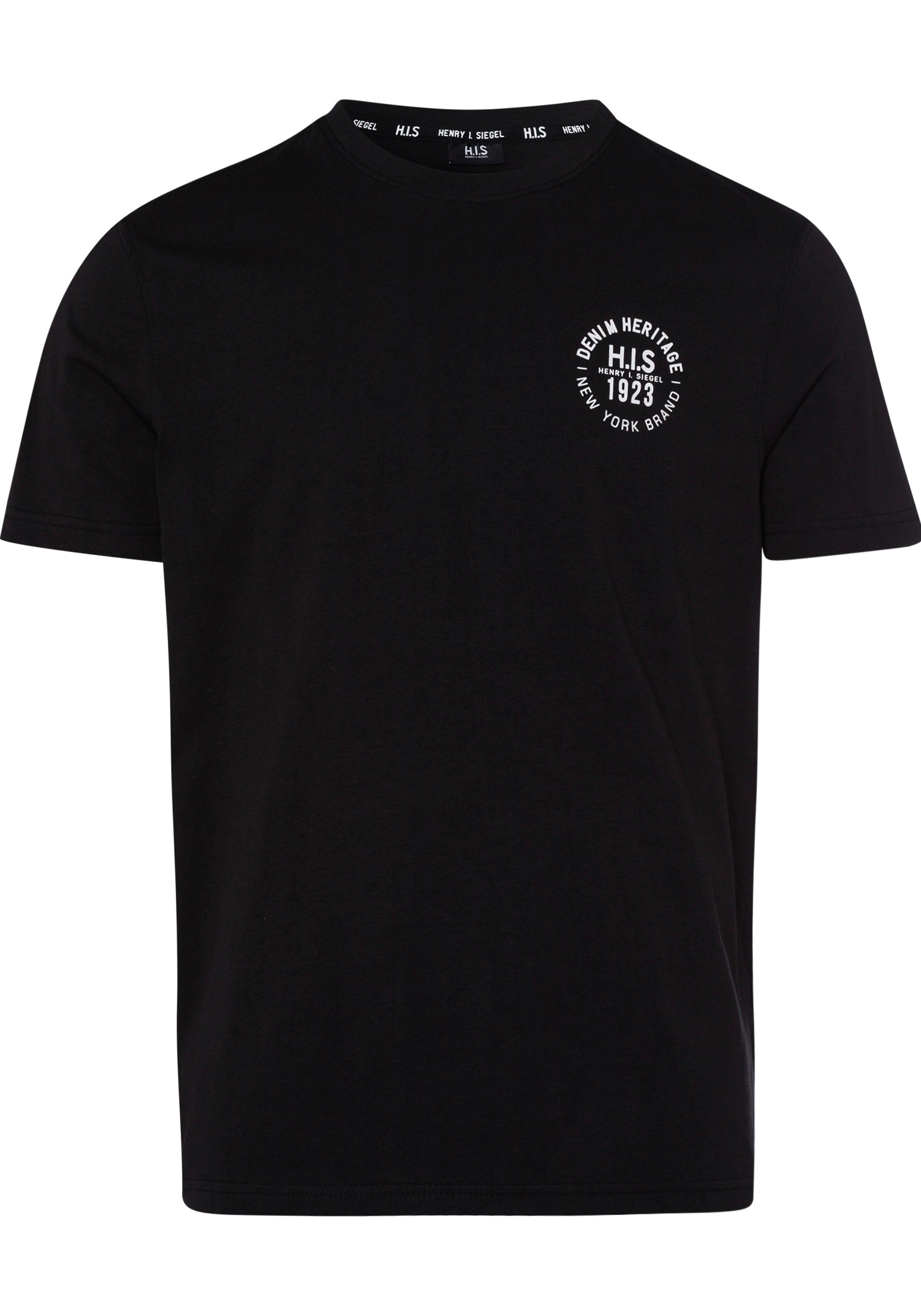 H.I.S T-Shirt (Packung, 3-tlg., 3er-Pack) schmal geschnitten, bedrucktes Design, aus 100% Baumwolle