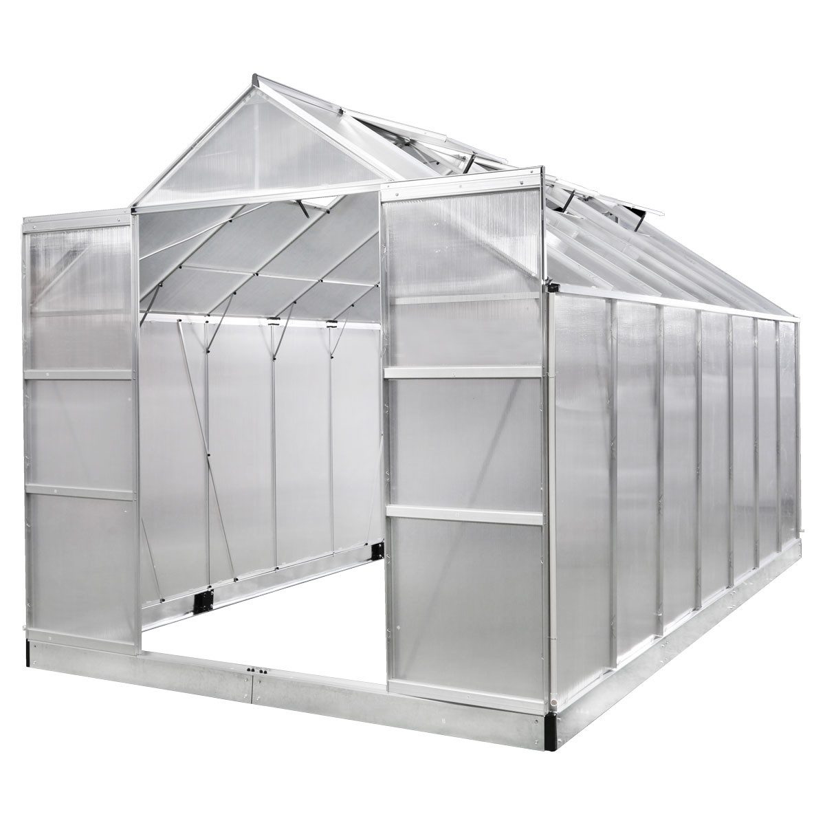 BRAST Gewächshaus ALU mit Fundament rostfrei 490x250x235cm TÜV geprüft, BxT günstig online kaufen