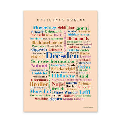 Deine Wörter Leinwandbild Leinwand Dresdener Wörter - Keilrahmen