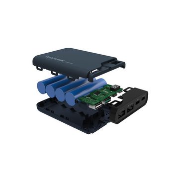 Realpower PB-10000 PD Powerbank Powerbank 10000 mAh, Quick Charge 3.0, USB-C Ladegerät / Ersatzakku für PD Notebooks