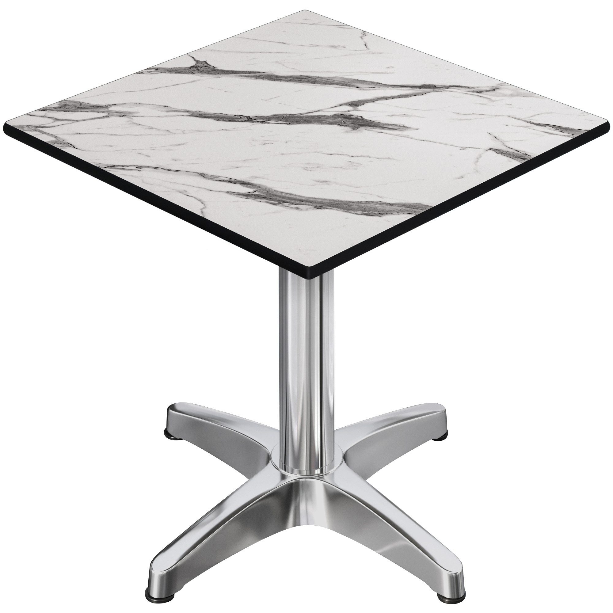 Weiß Marmor | Edelstahl | Weiß Marmor