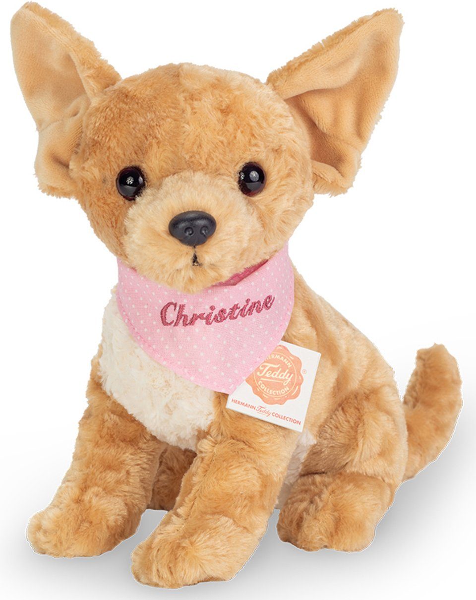 Image of Teddy Hermann® Kuscheltier »Chihuahua mit rosa Halstuch, 27 cm«, mit individueller Bestickung