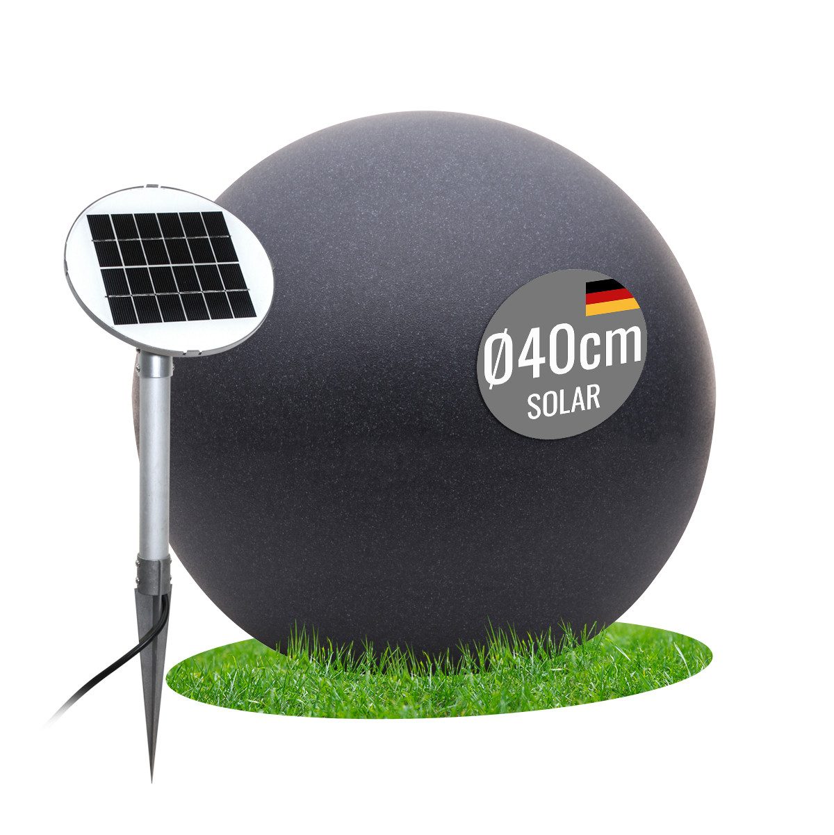 8 seasons design LED Kugelleuchte Shining Globe, Kugellampe für außen (Garten, Terrasse, Balkon), LED fest integriert, warmweißes Licht, Solarpanel, Dämmerungssensor, Solarlampe - robust & langlebig