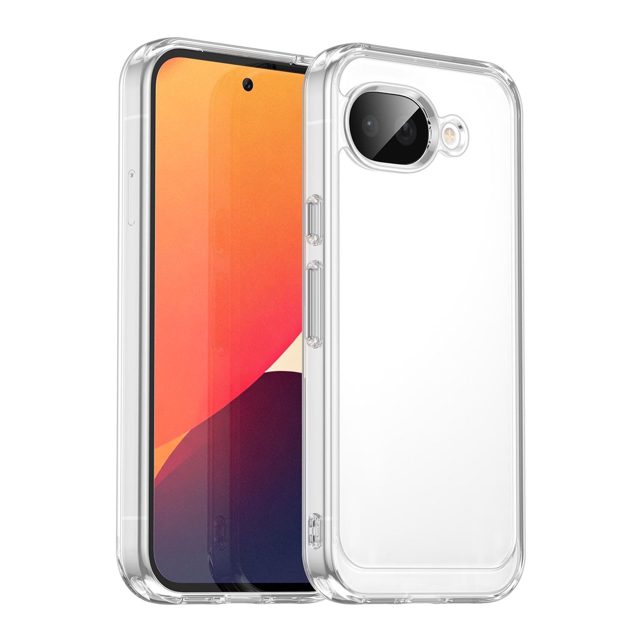 Wigento Handyhülle Für Google Pixel 10a Colorful Series TPU Acryl Schutzhülle Transparent, Colorful Series Hybrid Schutzhülle