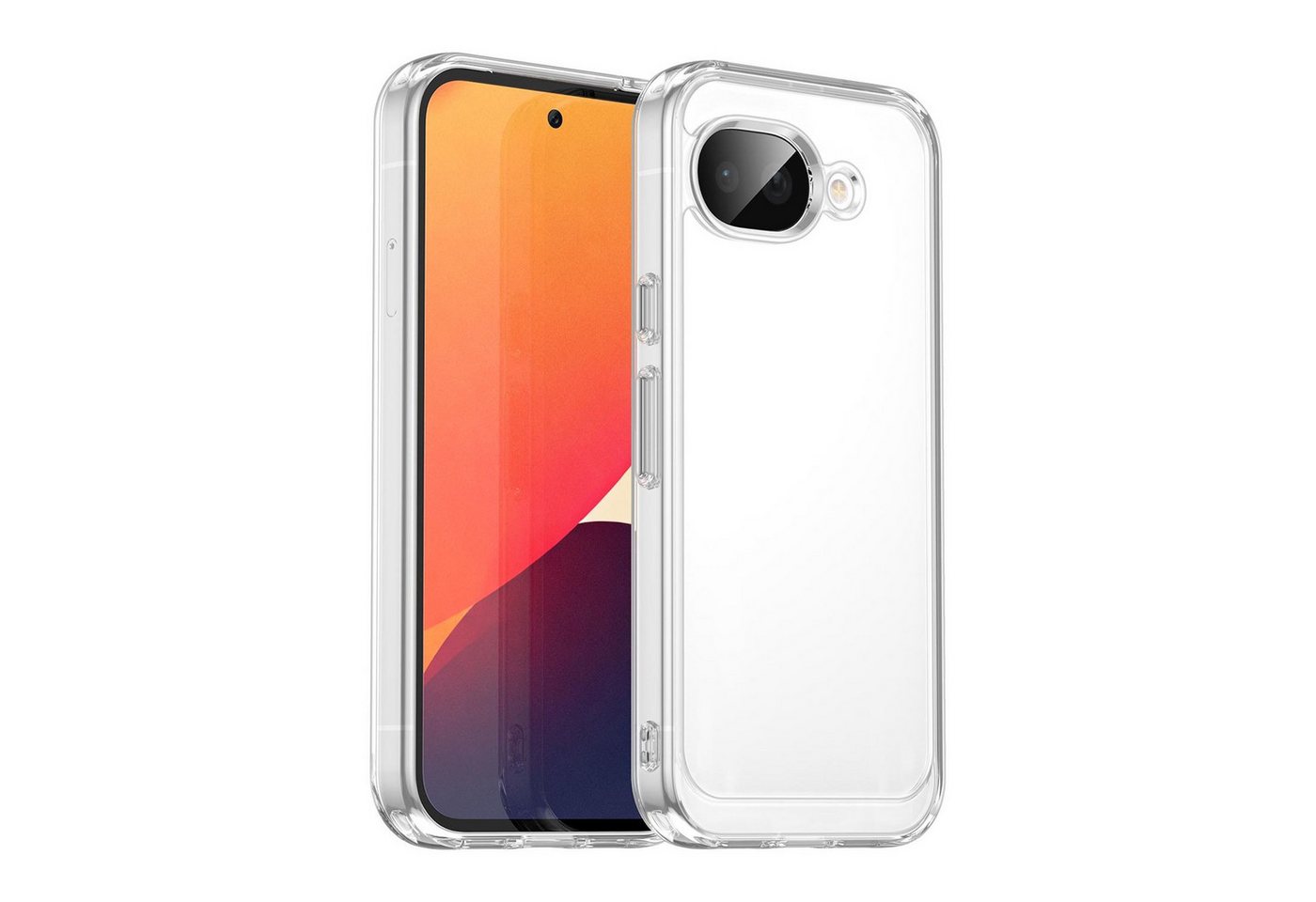 Wigento Handyhülle Für Google Pixel 10a Colorful Series TPU Acryl Schutzhülle Transparent, Colorful Series Hybrid Schutzhülle