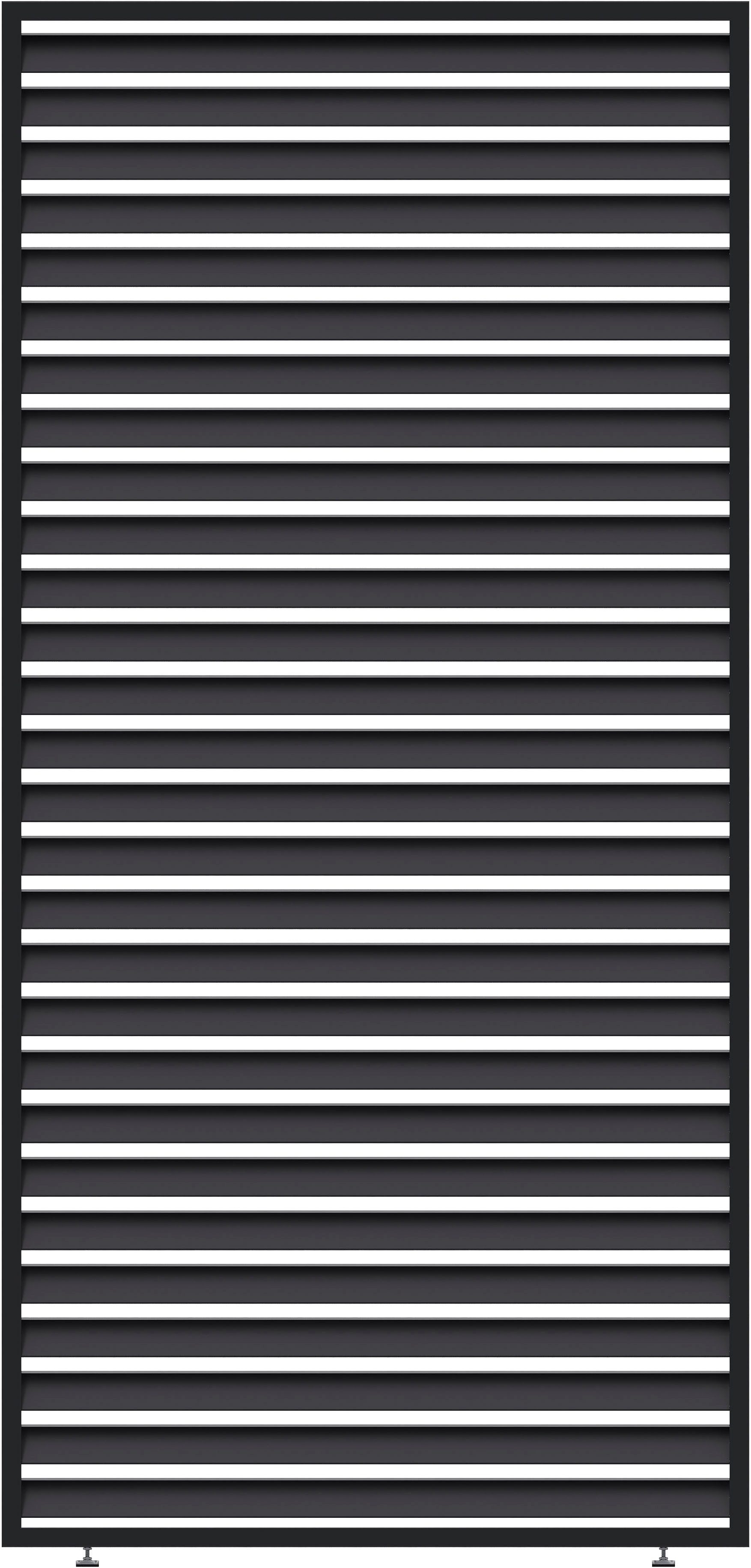 Paragon Pavillonseitenteil Lamellen Sichtschutz für Pergola Grand Tuscan 12 Grau, 114x234 cm