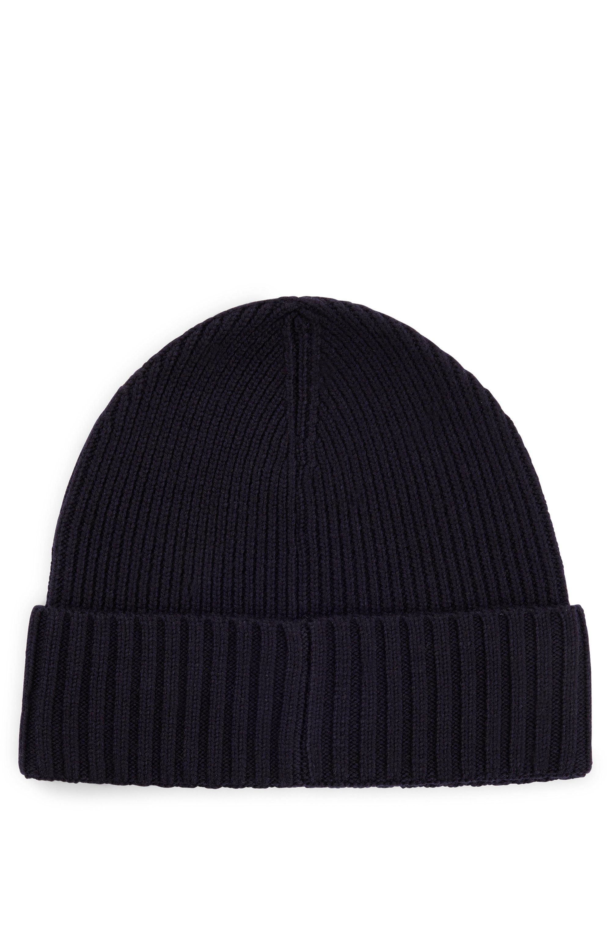 BOSS Beanie Fati aus Wolle in Rippenstrick, unisex – Bild 4 von 5