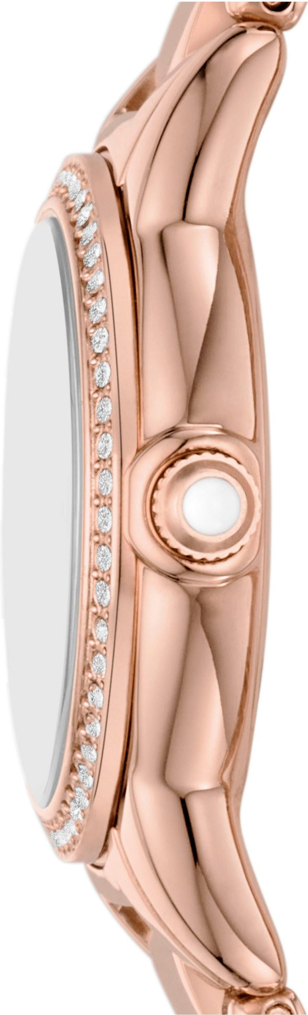 Emporio Armani Quarzuhr AR11671, Armbanduhr, Damenuhr, Edelstahlarmband, analog, Glassteine