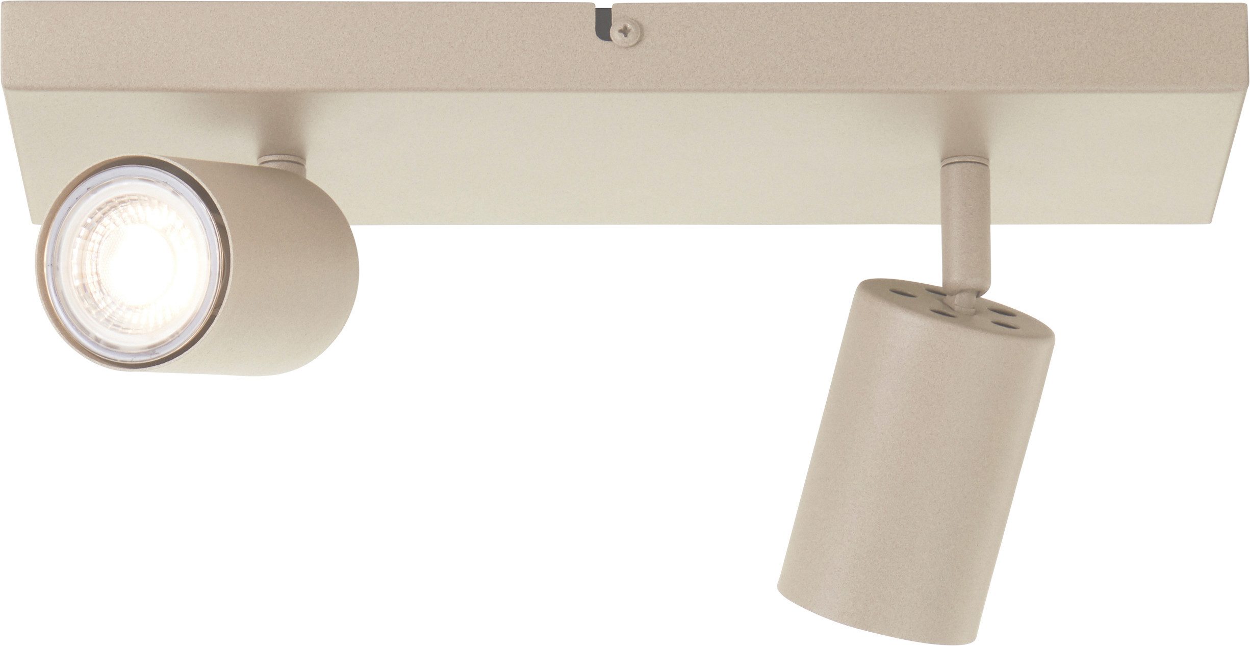 Brilliant Deckenstrahler Jello, LED wechselbar, Warmweiß, GU10 LED inkl., 350 lm, 3000 K, schwenkbar, Metall, champagnerfarben