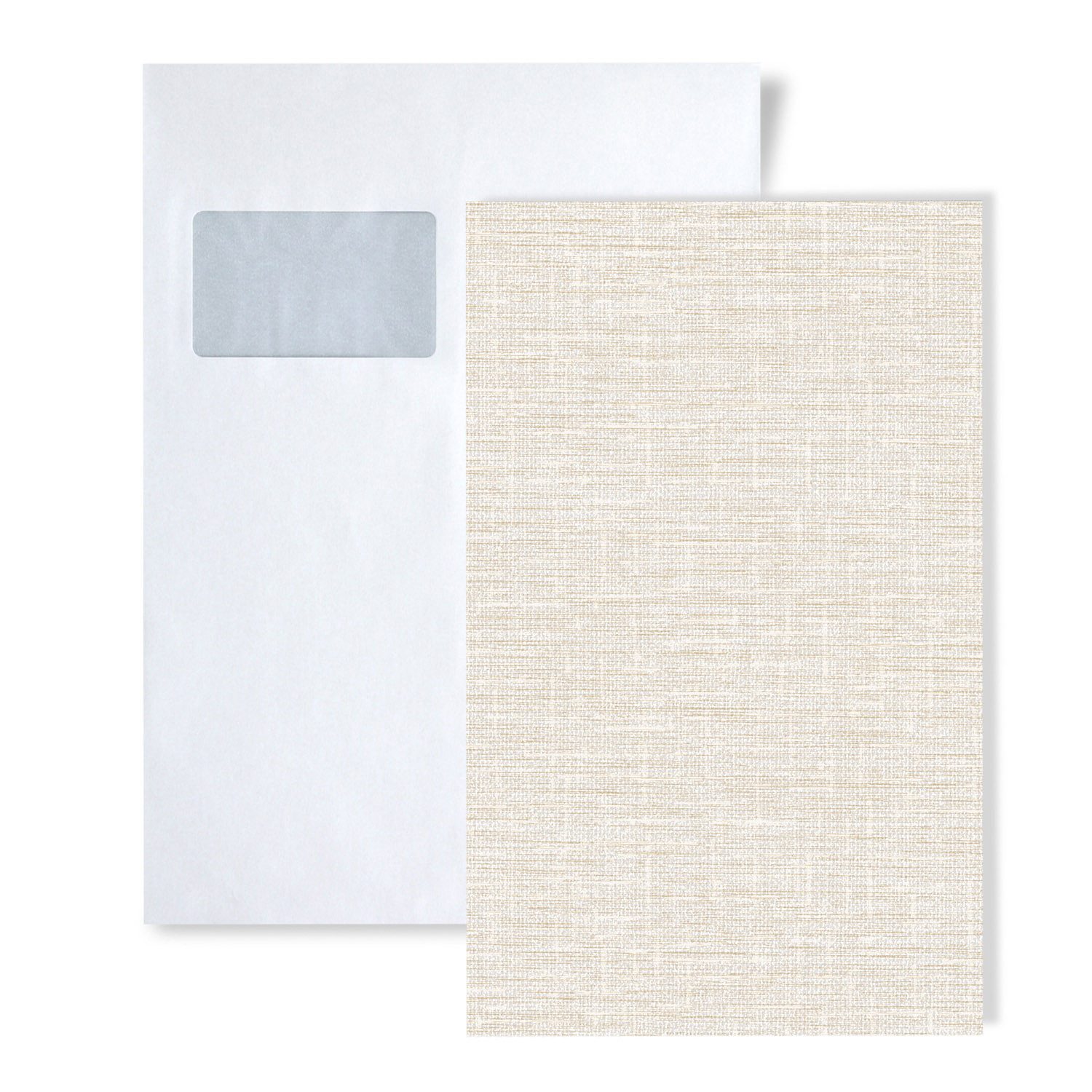 Profhome Prägetapete 1 MUSTERSTÜCK S-DE120111-DI DIN A4 MUSTER Textiloptik Tapete, matt, Ton-in-Ton, Textil-Optik, (1 Musterblatt, ca. A5-A4), weiß