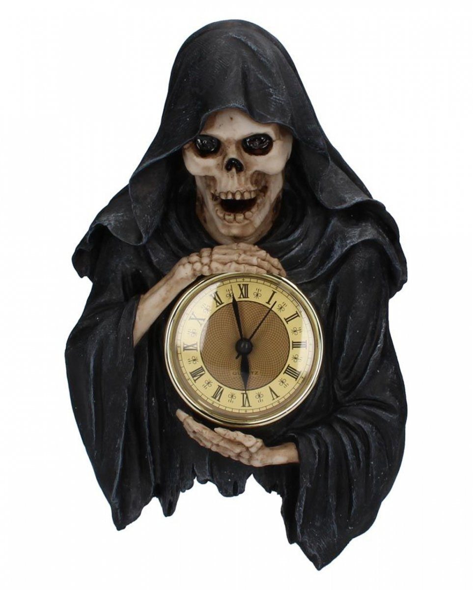 Horror-Shop Dekofigur Gothic Wanduhr mit Sensenmann