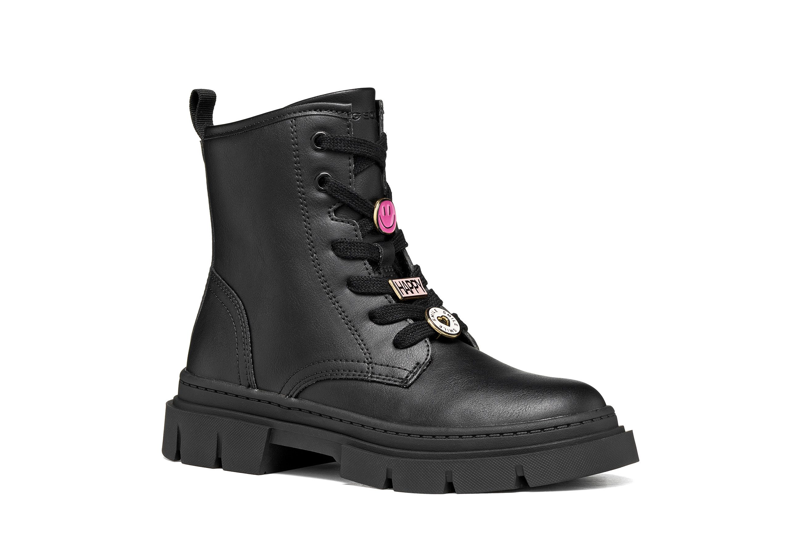 Geox J KARSYN GIRL Schnürboots Stiefelette mit Pins, Größenschablone zum Download