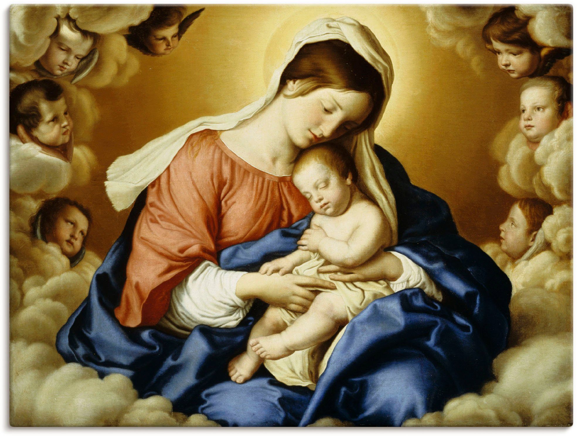 Artland Leinwandbild Madonna mit Kind., Religion (1 St), auf Keilrahmen gespannt
