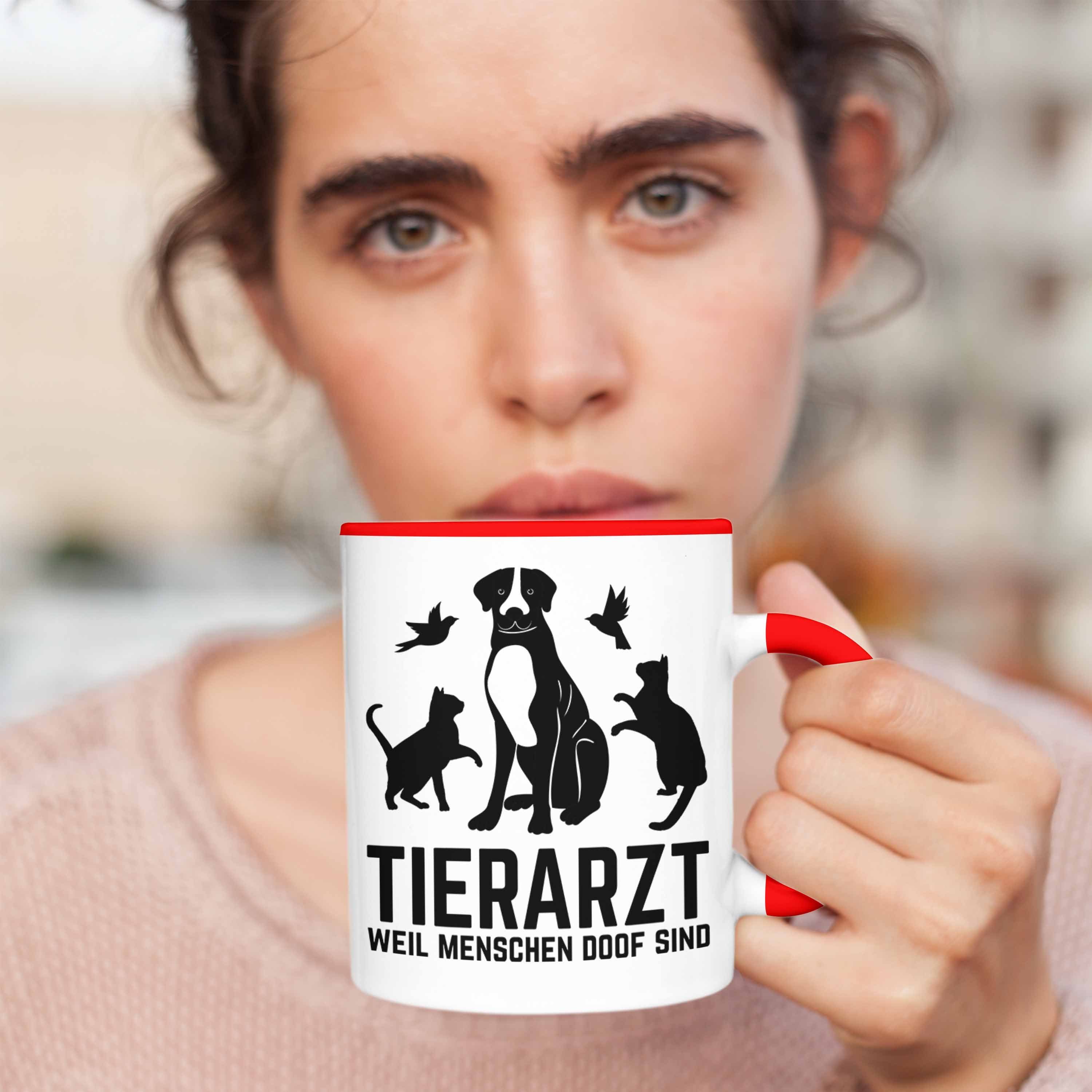 Geschenk Ka Lustiger Geschenkidee Tasse Spruch Tasse für Rot Trendation Tierärztin Tierarzt