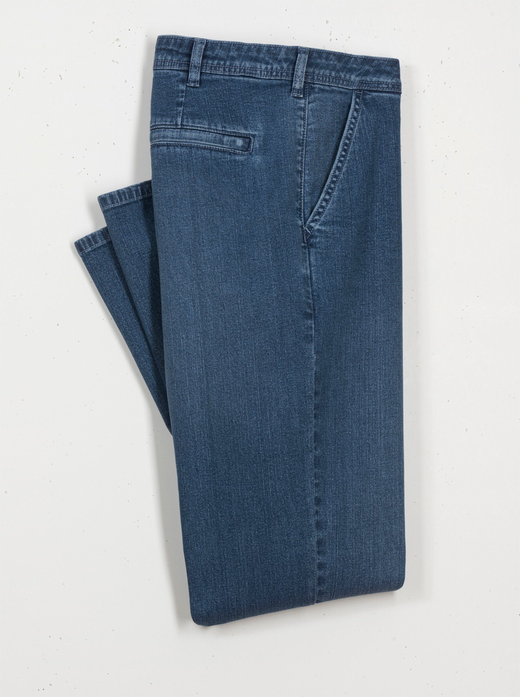 Jeans Sieh blue-bleached an! Bequeme