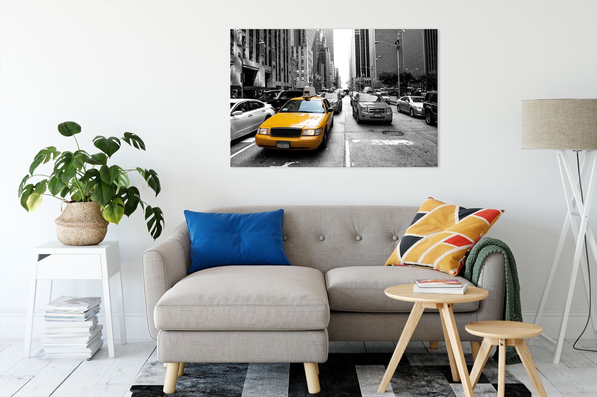Pixxprint Leinwandbild Gelbes Taxi in New günstig online kaufen