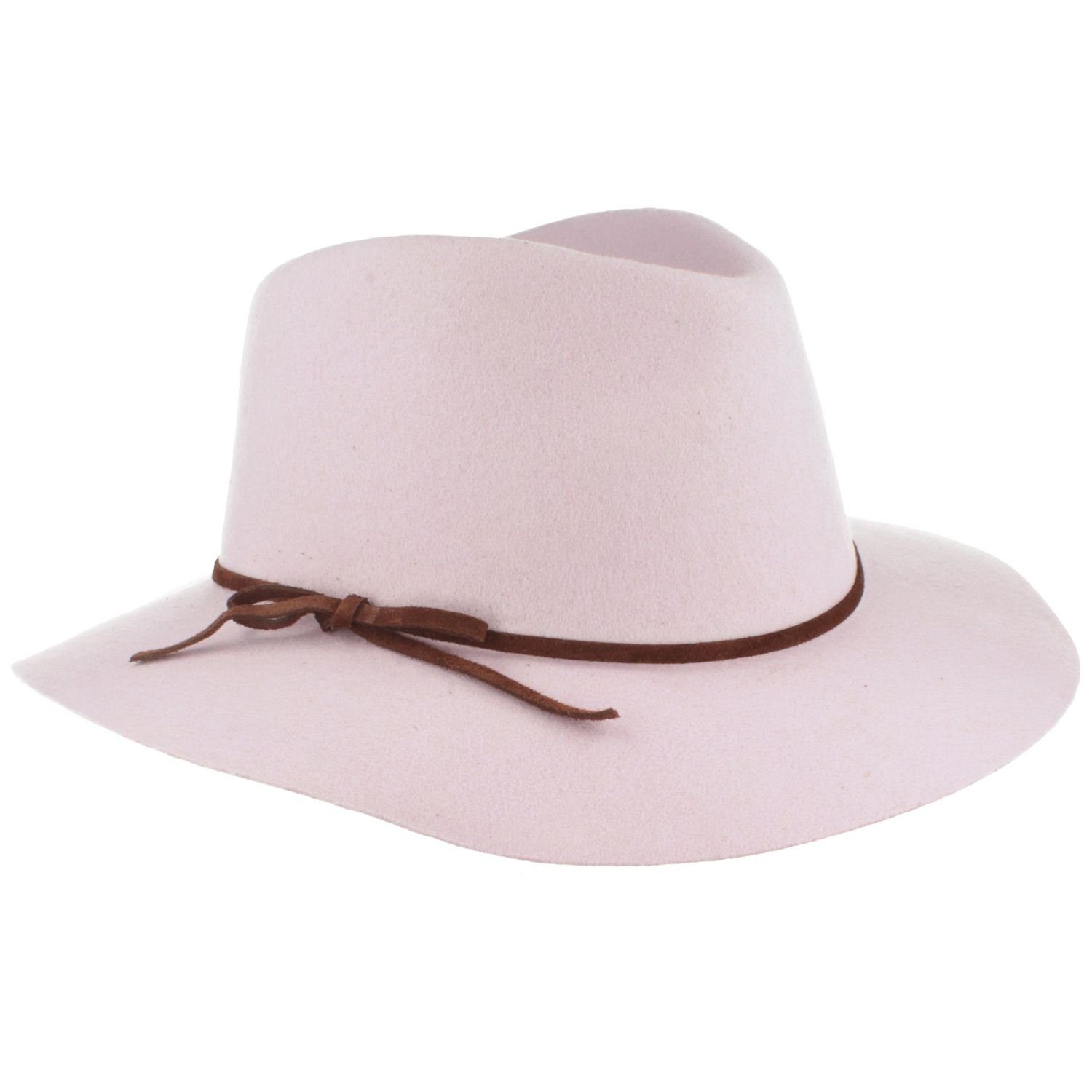 Fiebig Filzhut Damen Traveller mit dünnem Kunstleder-Band