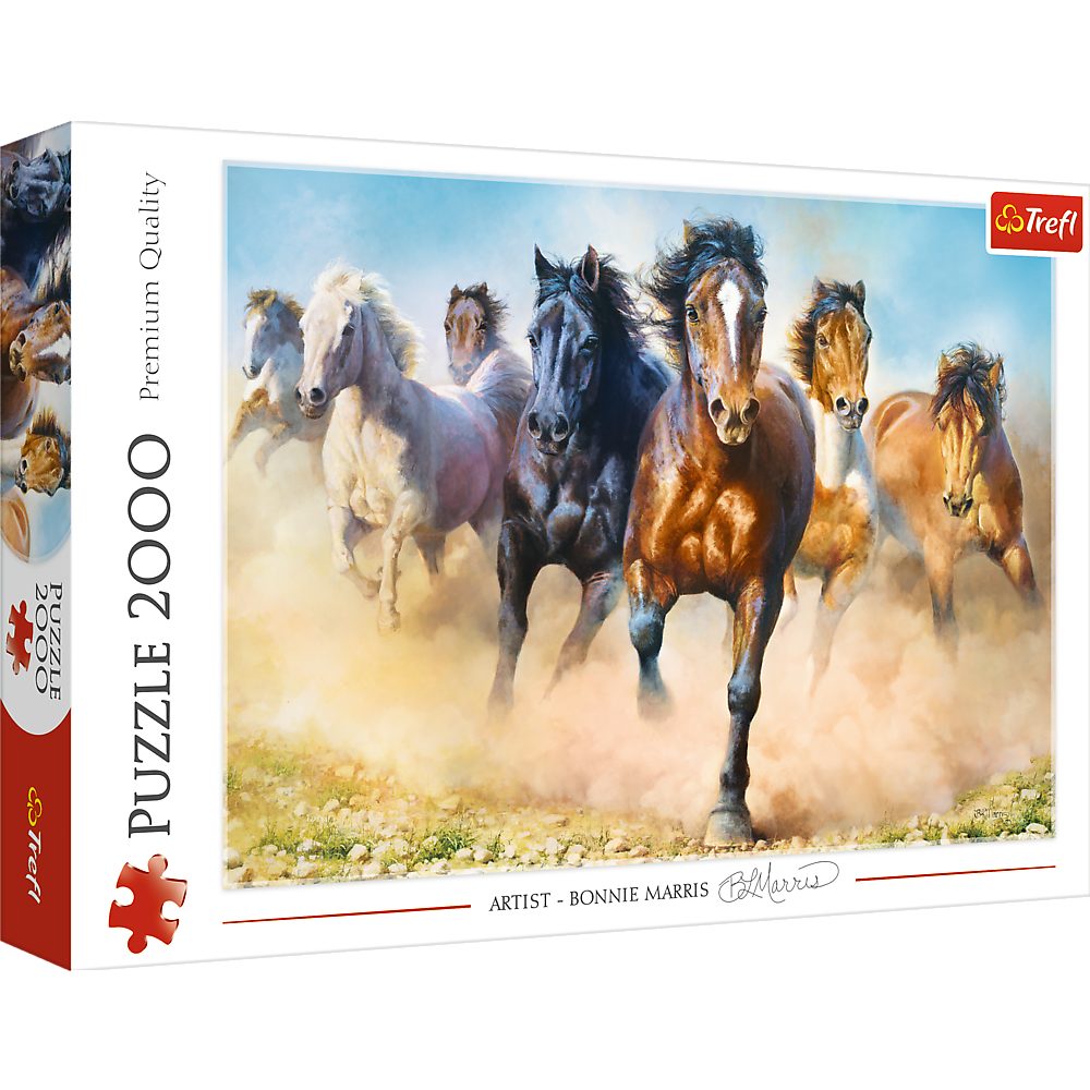 Puzzle Puzzle mit galoppierenden Pferden 2000 Teile Für Pferdeliebhaber