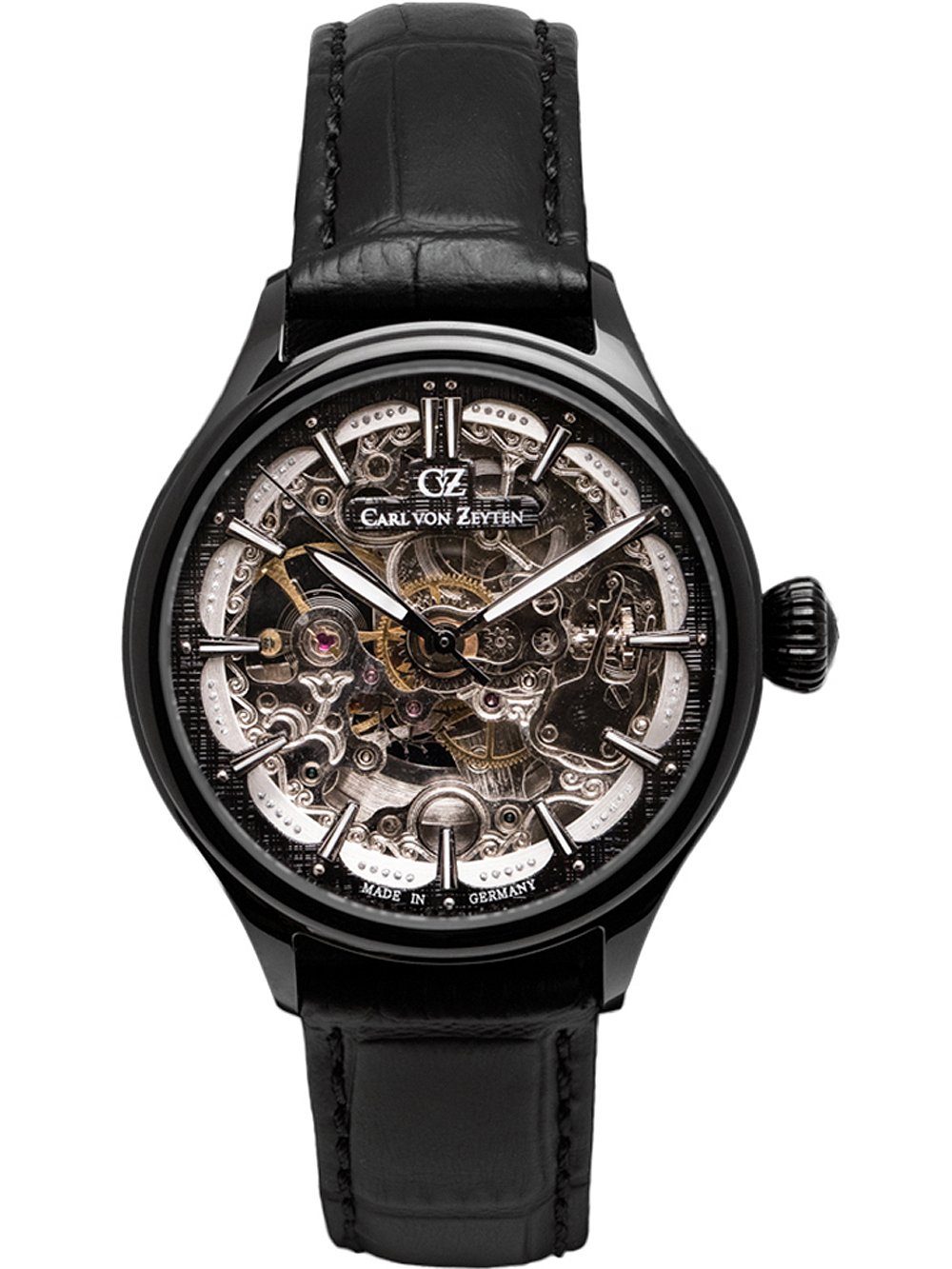 Carl von Zeyten Automatikuhr Carl von Zeyten CVZ0072BBKS Horbach Damenuhr Automatik 38mm 3ATM Carl von Zeyten CVZ0072BBKS Horbach Damenuhr Automatik 38mm 3ATM
