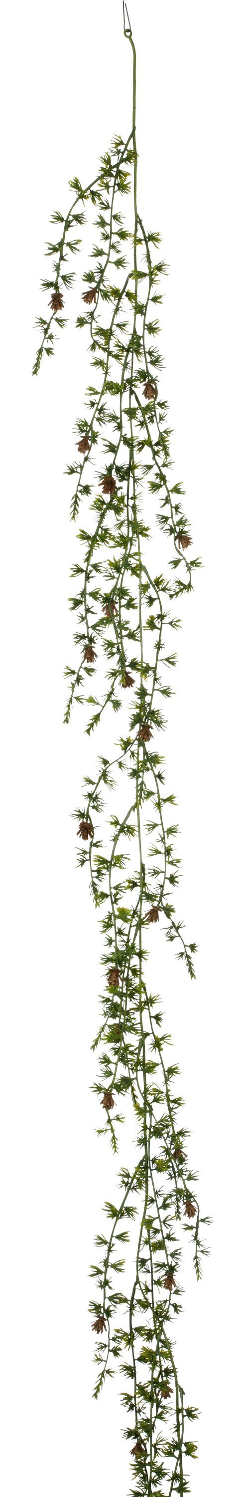 Kunstgirlande Girlande mit Zedernzweigen, Creativ green, mit Zapfen