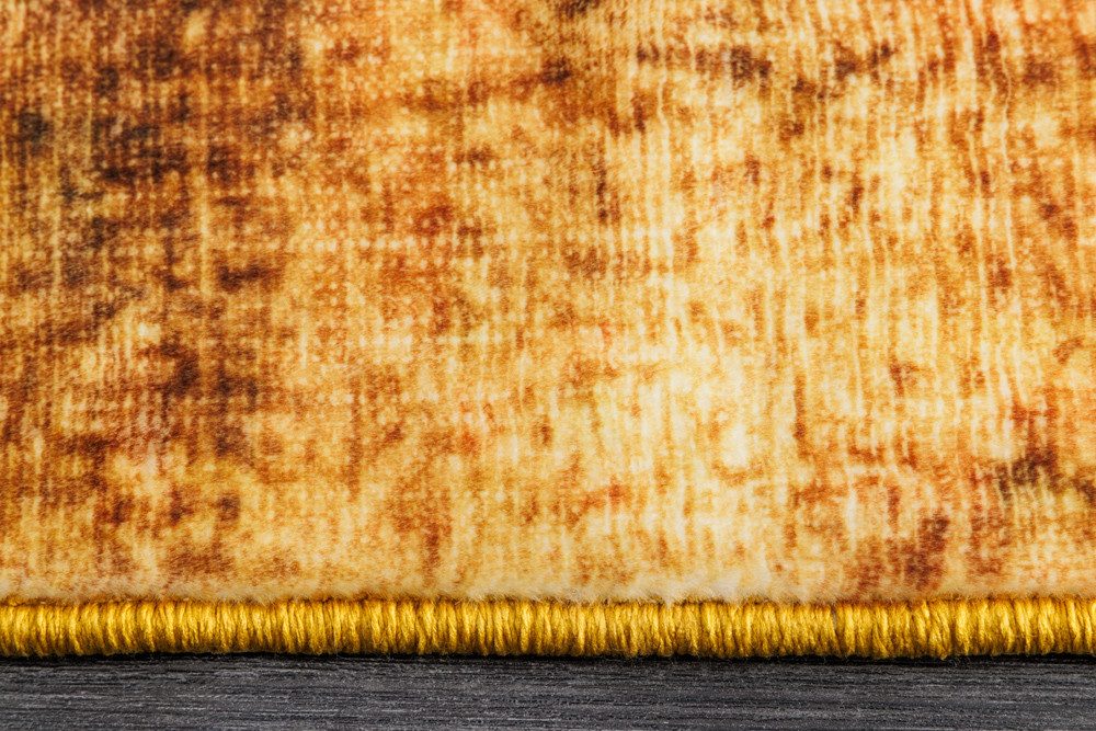 riess-ambiente Designteppich SOFT TOUCH 230x160cm senfgelb gold · Indoor Kurzflor-Teppich, rechteckig, Höhe: 8 mm, Wohnzimmer · Fußbodenheizung-geeignet · pfleg – Bild 5 von 5