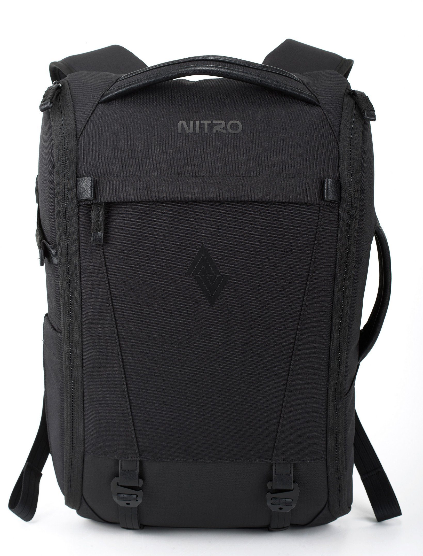 NITRO Freizeitrucksack Remote, Black, Gepolstertes Laptopfach für Laptops  bis 15 Zoll | Rucksacktaschen