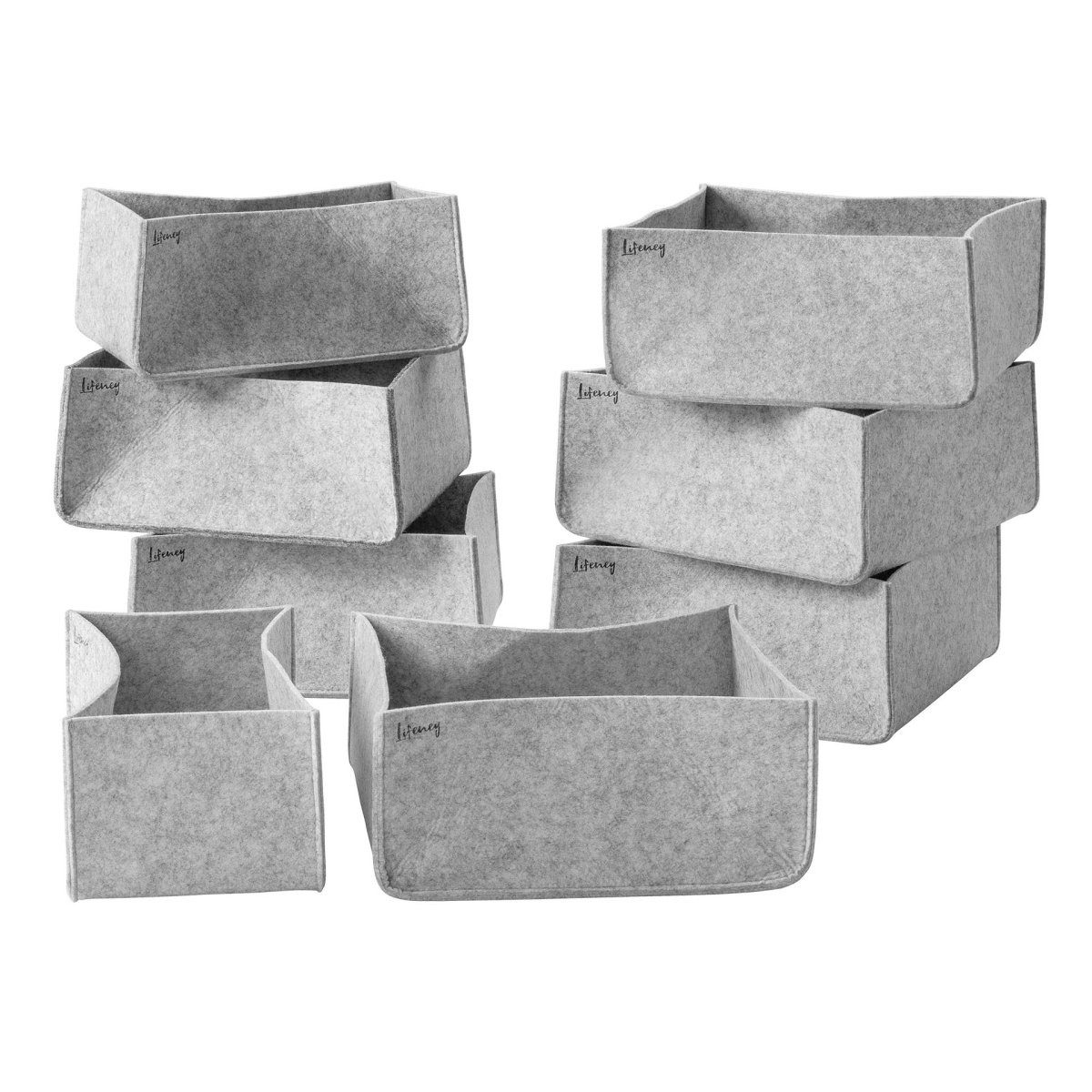 Lifeney Aufbewahrungsbox Aufbewahrungsbox 8er Set – Schrank Organizer