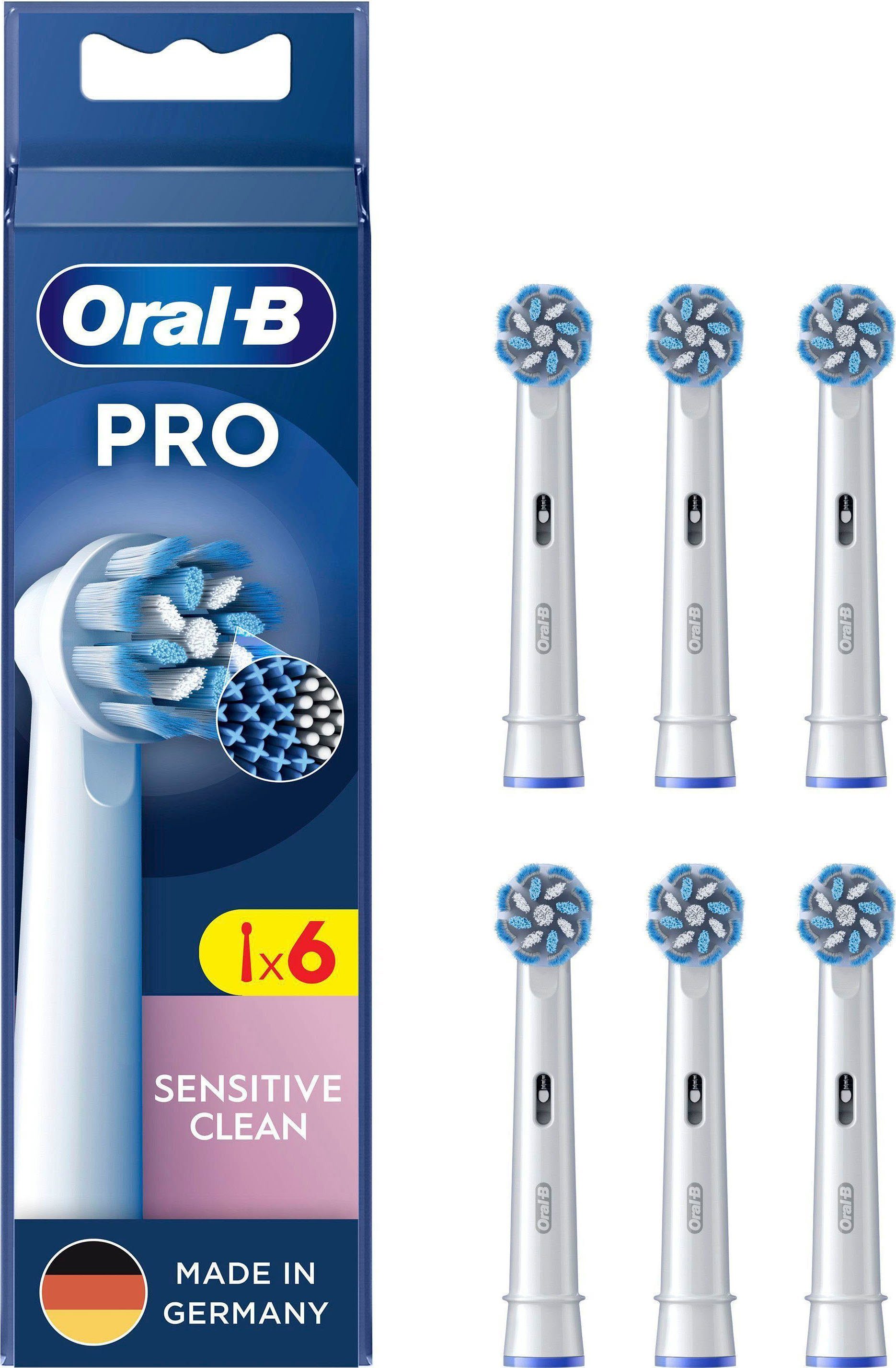 Oral-B Aufsteckbürsten Pro Sensitive Clean, X-förmige Borsten