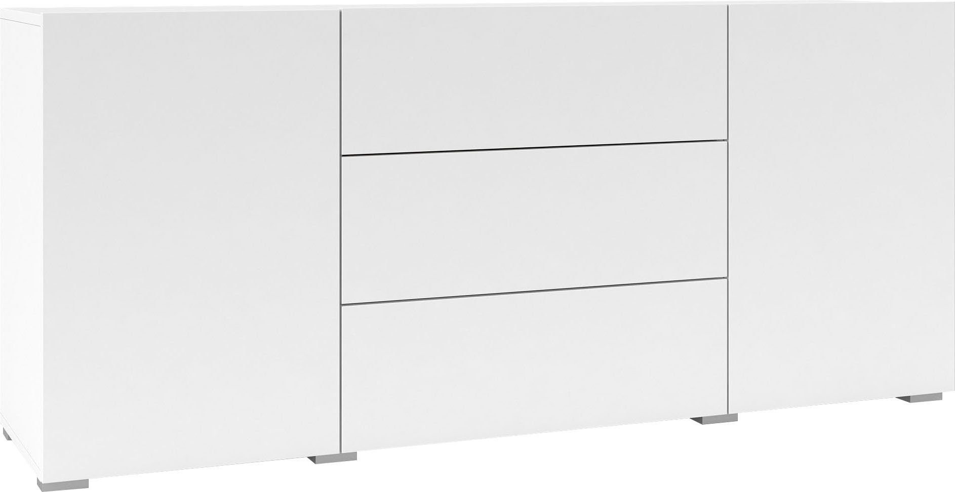 INOSIGN Sideboard Ava, Breite 140 cm, hängend und stehend montierbar, moderne grifflose Kommode, Schubladenschrank, 2Türen/3Schubkästen. Reduzierter Preis € 209,99. Unverbindliche Preisempfehlung € 324,99