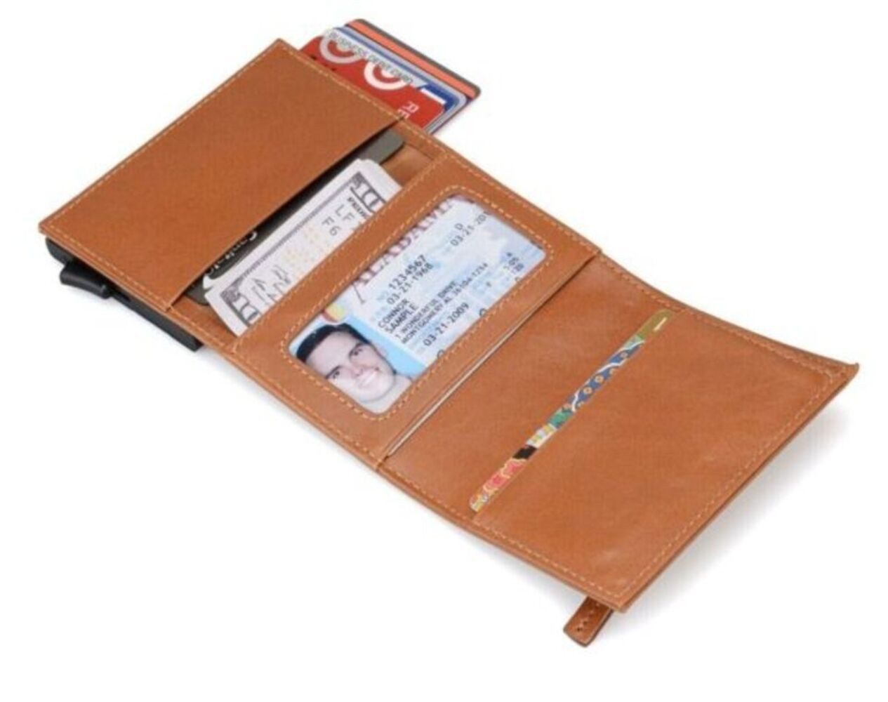 PRESO BAG Geldbörse Herren Geldbörse Echt Leder, Geldbeutel, Kreditkartenetui, Mit Geschenkbox, Vollleder, Slim Wallet, Herrengeschenk – Bild 3 von 4