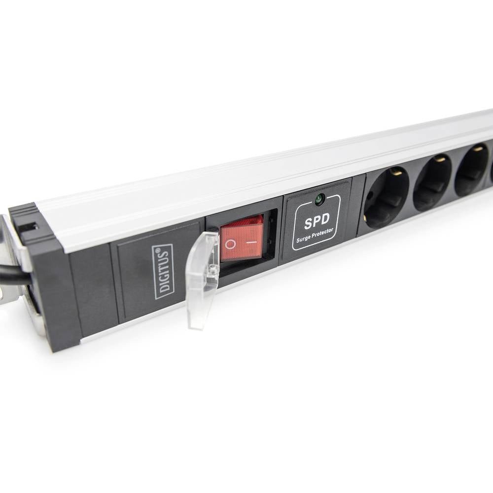 Digitus Netzwerkschrank 1HE Aluminium PDU, Rack Mount, 12 x Schutzkontakt 16A DN-95435