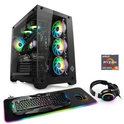 CSL Aqueon A56111 Advanced Edition Gaming-PC (AMD Ryzen 5 5600, GeForce RTX 4060Ti, 16 GB RAM, 1000 GB SSD, Wasserkühlung)