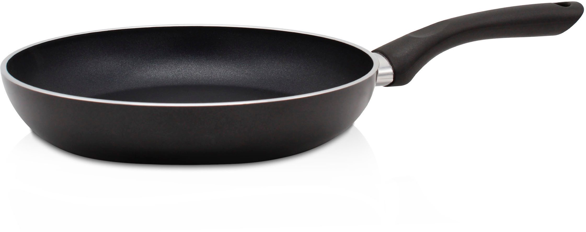 Krüger Bratpfanne Aluminium Pfanne flach Venezia, Aluminium (1-tlg), für Induktions-Kochfelder geeignet