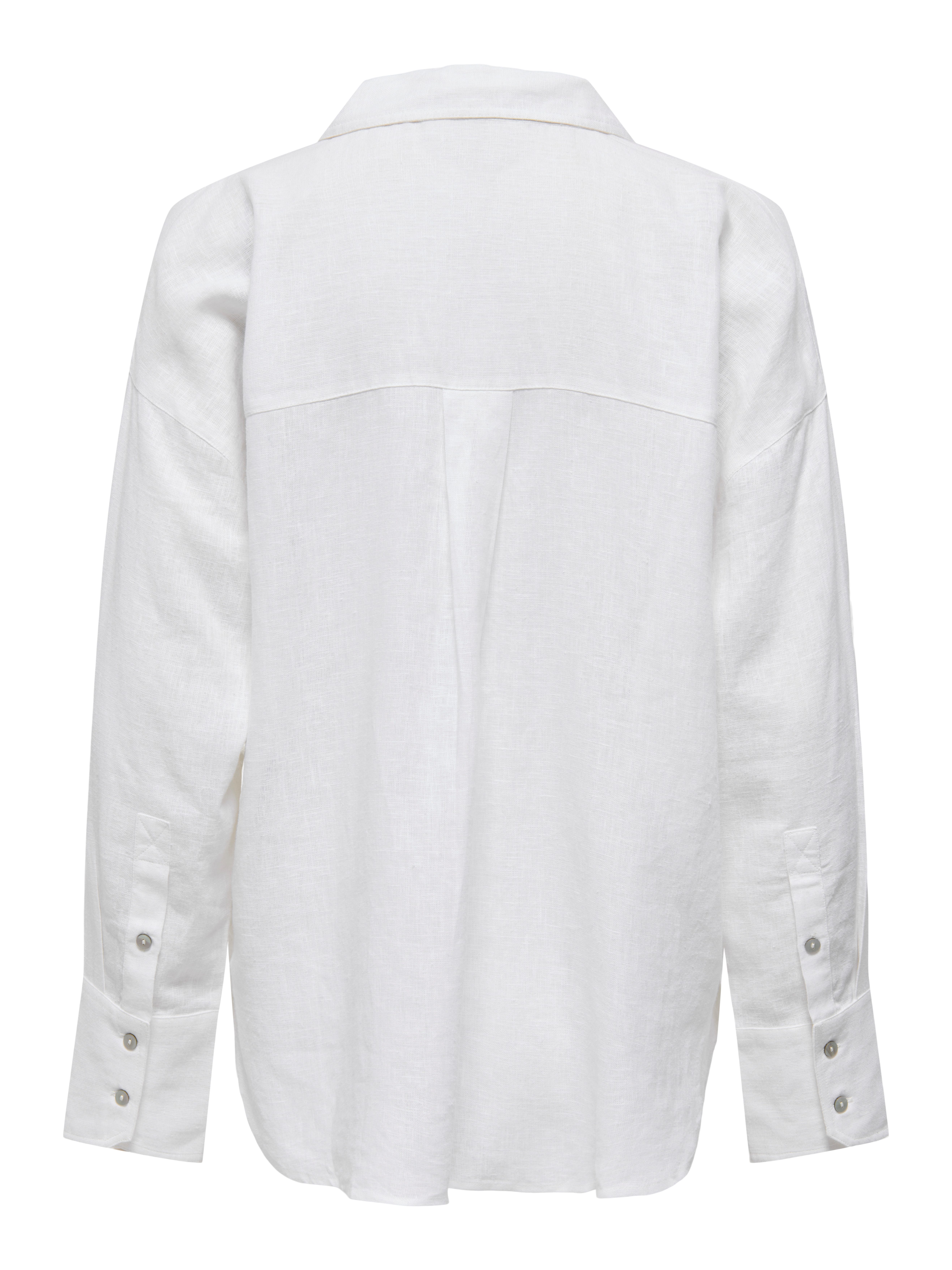 ONLY Hemdbluse ONLBRUXELLES V- LS LIN BL SHIRT PNT NOOS mit Leinen – Bild 5 von 5
