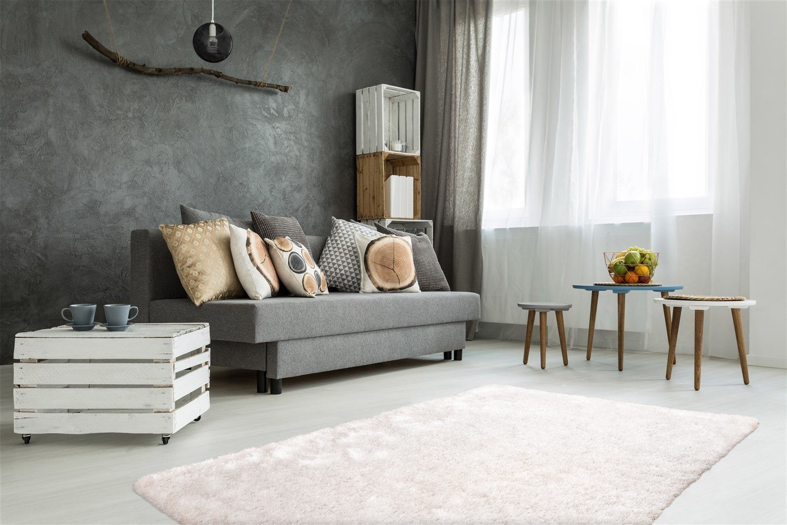 Kayoom Teppich in Puderrosa, 100% Polyester - 170x120cm (LxB)