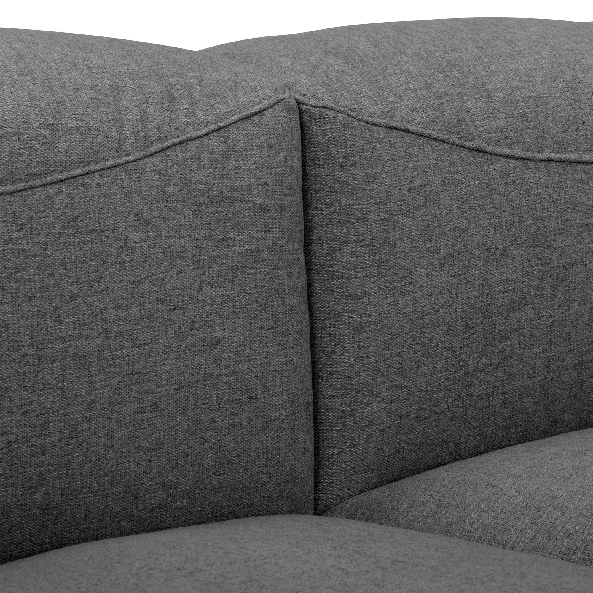 Sparpreis verarbeitet,bequemer Sofa Sitz Kessel inkl. 1 Kunststoff, Teile, Kostenlosem Kaleigh Versand aufm hochwertig Bezug 3-Sitzer Flachgewebe Sofa 58