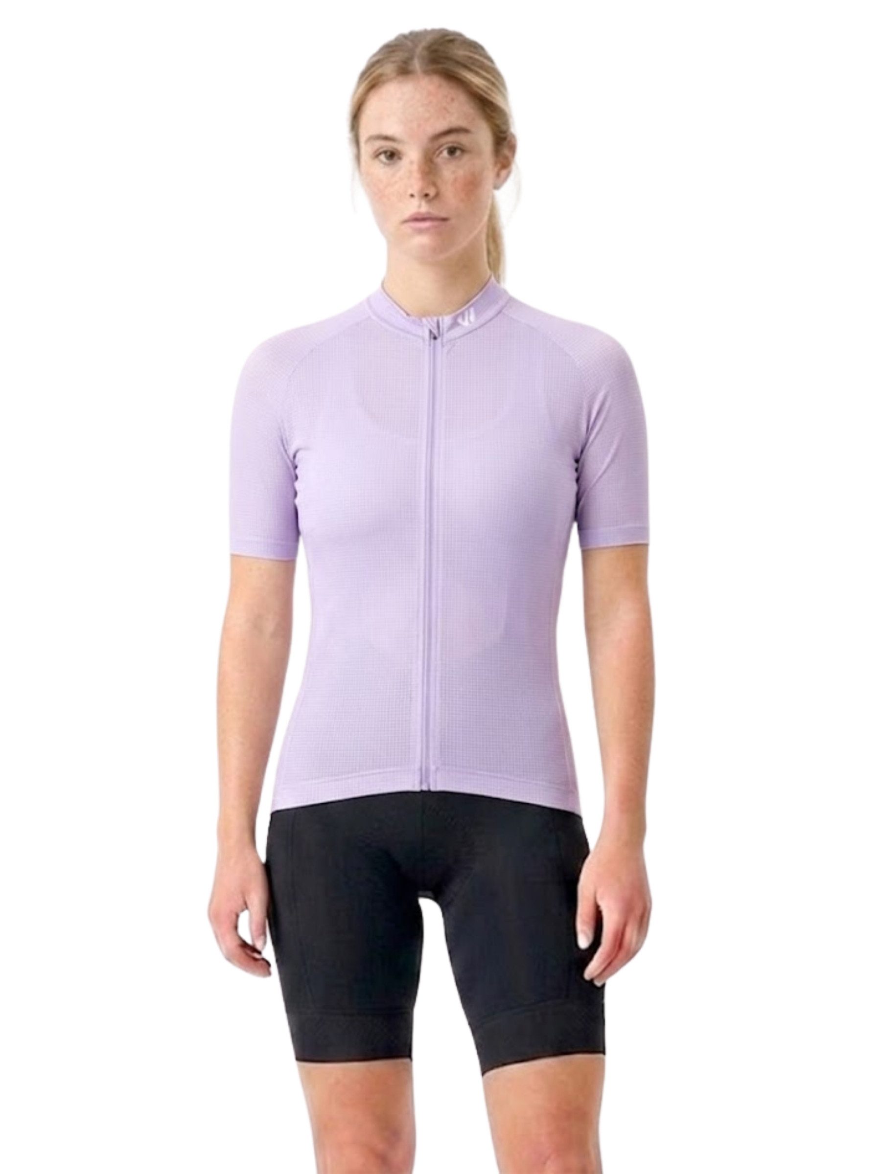 Wulibike Radtrikot Damen 2-tlg. Urban Fitness Fahrradbekleidungsset, Damen Radtrikot-Set (2-tlg) Figurbetontes Netz-Trikot & High-Waist Bib-Shorts mit Schaumpolster
